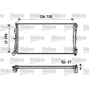 Radiateur, refroidissement du moteur VALEO 732956