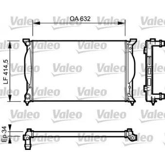 Radiateur, refroidissement du moteur VALEO 732963