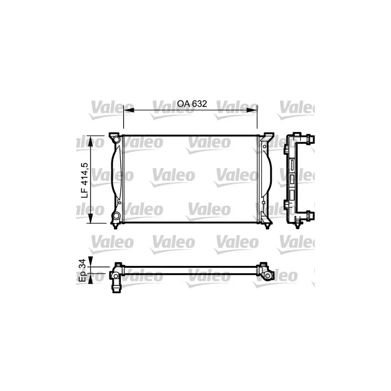 Radiateur, refroidissement du moteur VALEO 732963