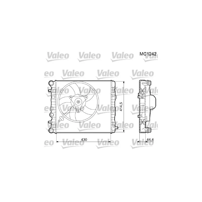 Radiateur, refroidissement du moteur VALEO 733062