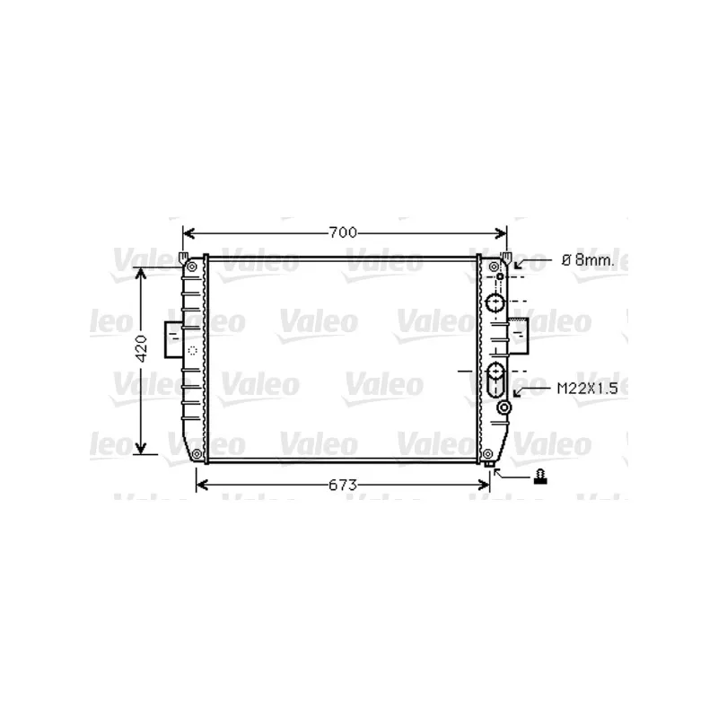 Radiateur, refroidissement du moteur VALEO 733409