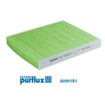 Filtre, air de l'habitacle PURFLUX AHH191