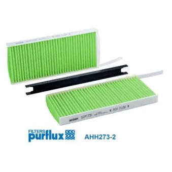 Filtre, air de l'habitacle PURFLUX AHH273-2
