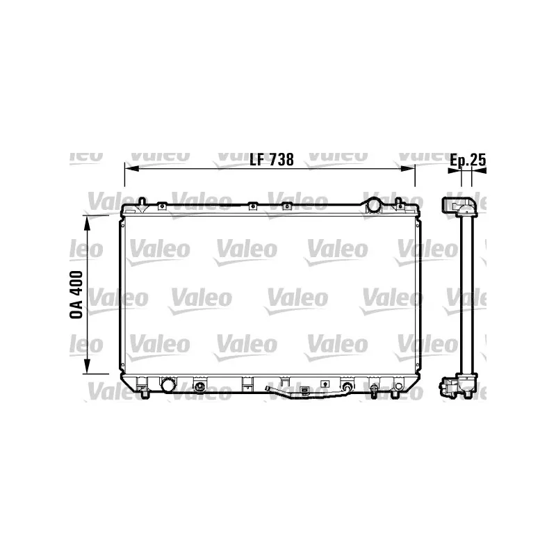 Radiateur, refroidissement du moteur VALEO 734177
