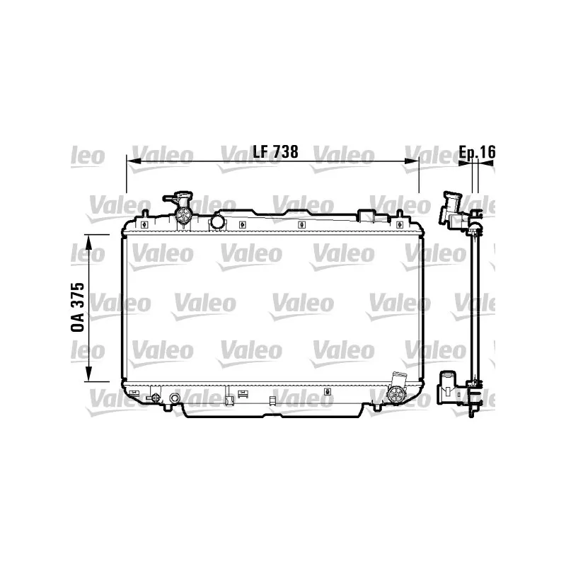 Radiateur, refroidissement du moteur VALEO 734182