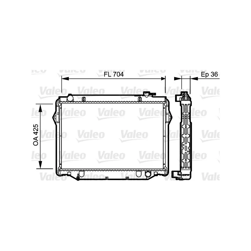 Radiateur, refroidissement du moteur VALEO 734189