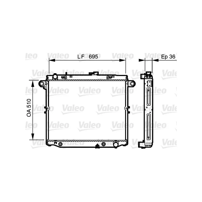 Radiateur, refroidissement du moteur VALEO 734190