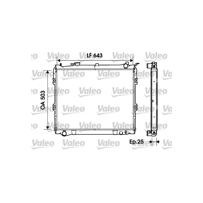 Radiateur, refroidissement du moteur VALEO 734207