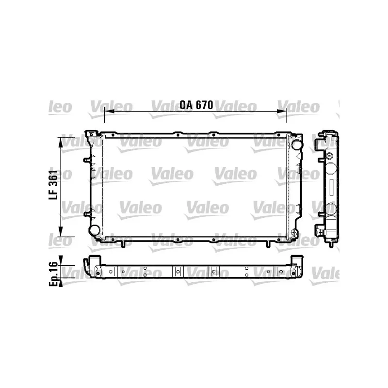 Radiateur, refroidissement du moteur VALEO 734211