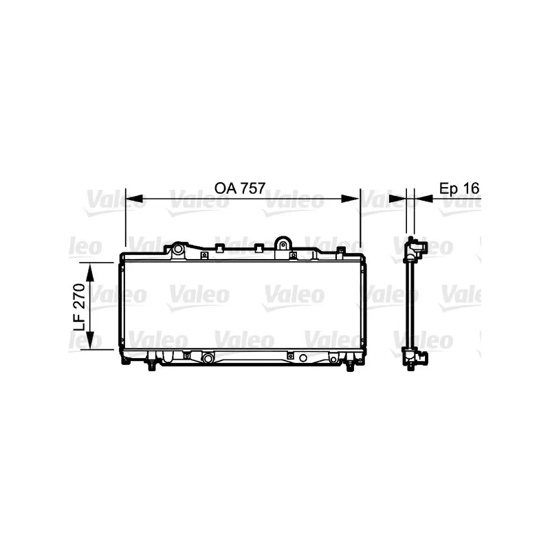 Radiateur, refroidissement du moteur VALEO 734219