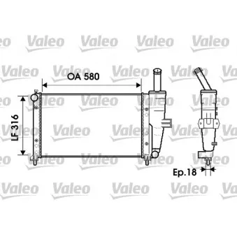 Radiateur, refroidissement du moteur VALEO 734225