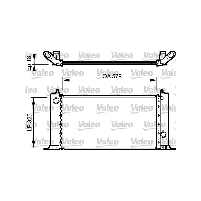 Radiateur, refroidissement du moteur VALEO 734228