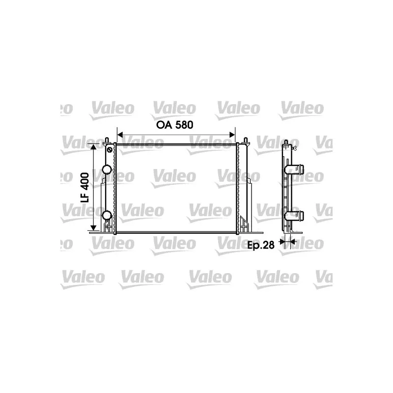 Radiateur, refroidissement du moteur VALEO 734229