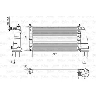 Radiateur, refroidissement du moteur VALEO 734236