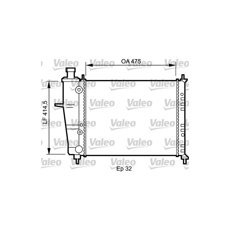 Radiateur, refroidissement du moteur VALEO 734239
