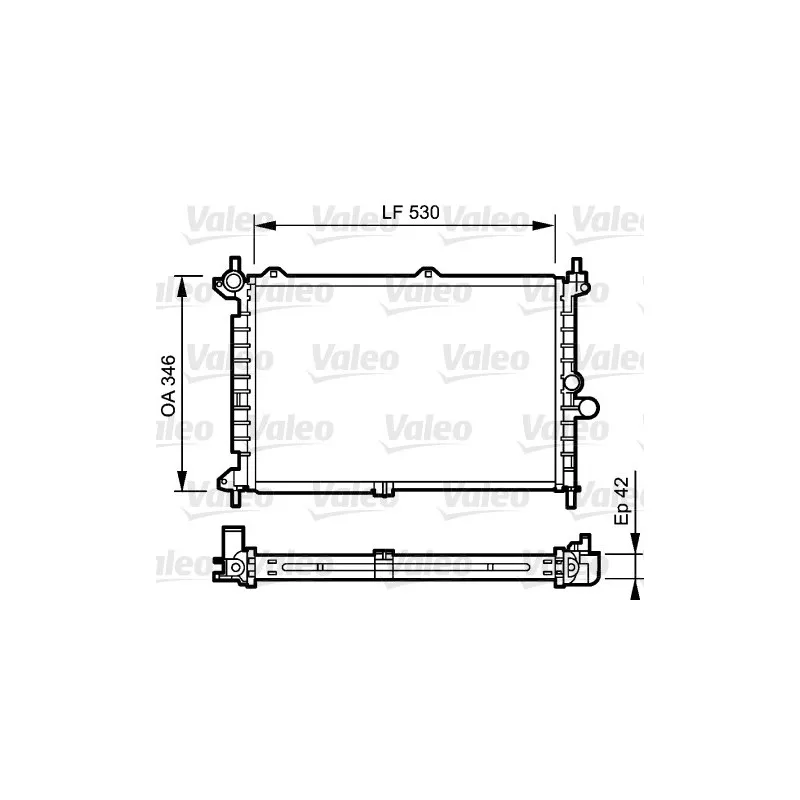 Radiateur, refroidissement du moteur VALEO 734242