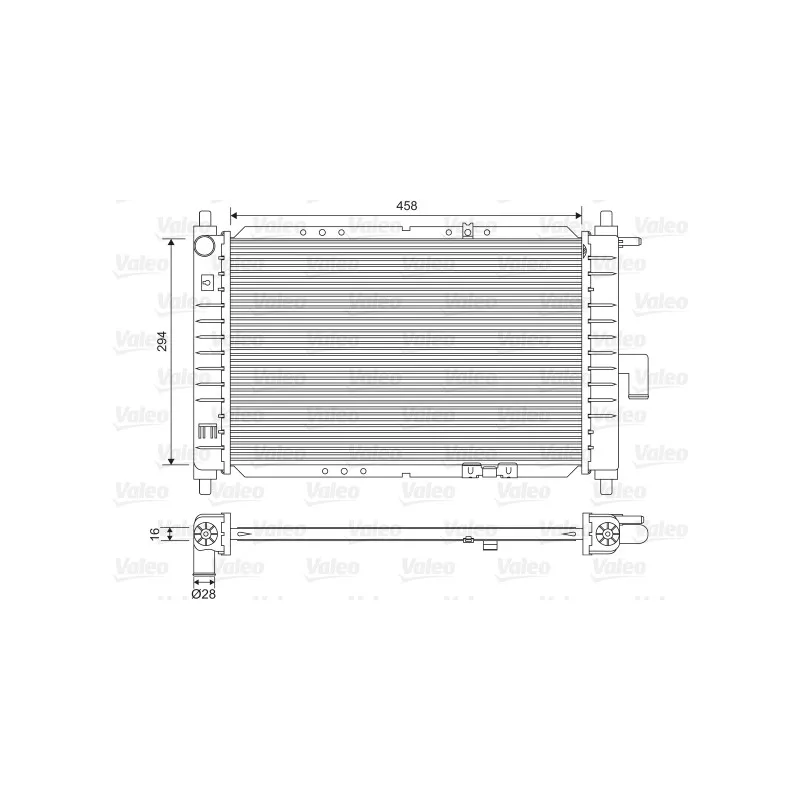 Radiateur, refroidissement du moteur VALEO 734251