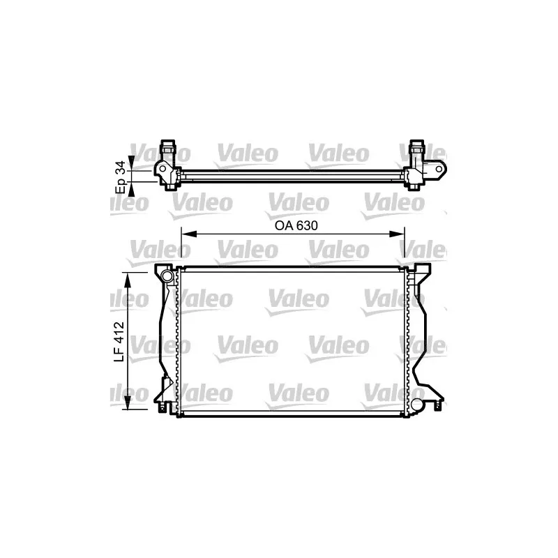 Radiateur, refroidissement du moteur VALEO 734268