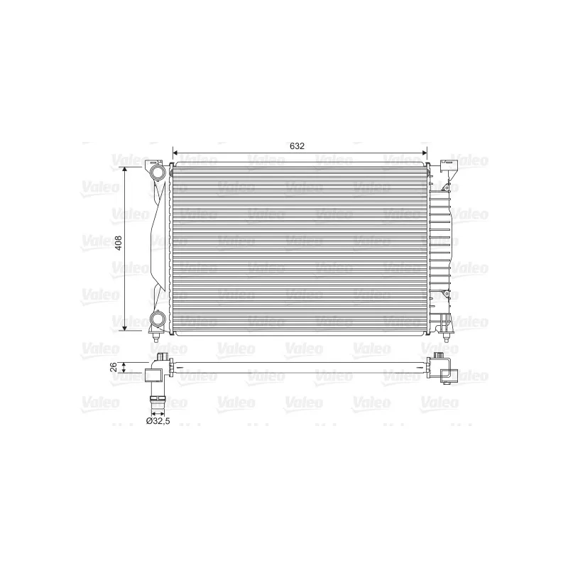 Radiateur, refroidissement du moteur VALEO 734269