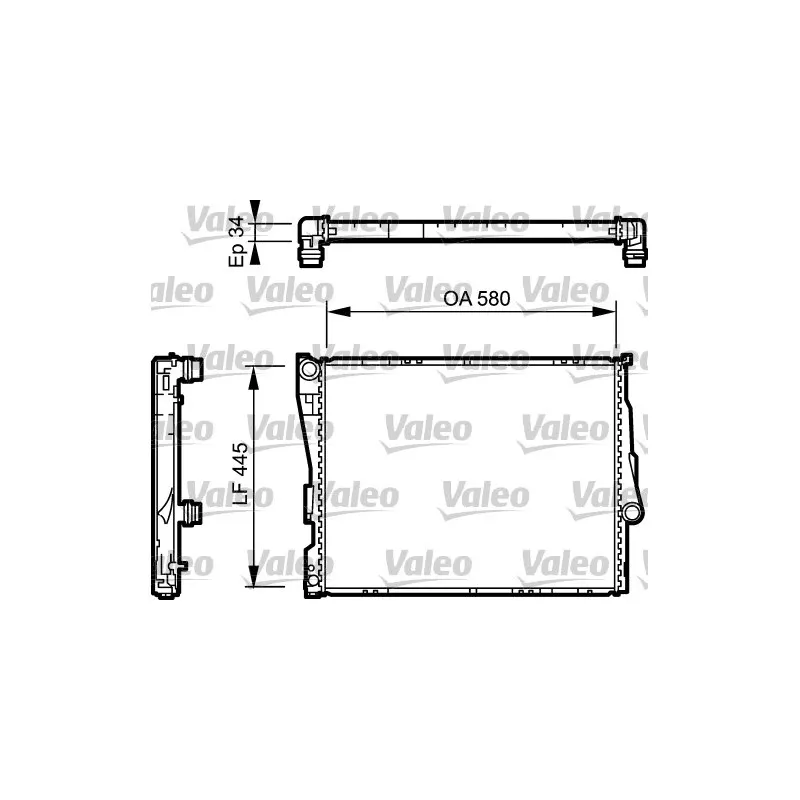 Radiateur, refroidissement du moteur VALEO 734276