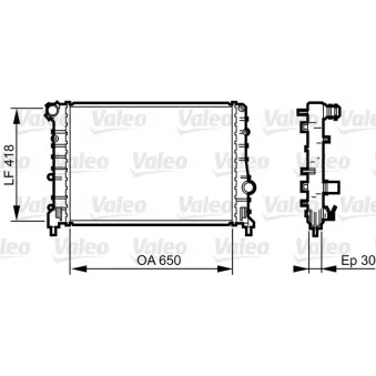 Radiateur, refroidissement du moteur VALEO 734283