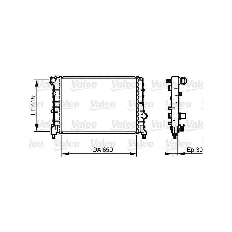 Radiateur, refroidissement du moteur VALEO 734283