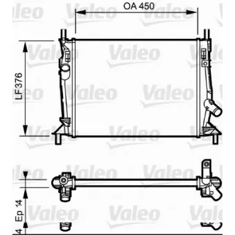 Radiateur, refroidissement du moteur VALEO 734319