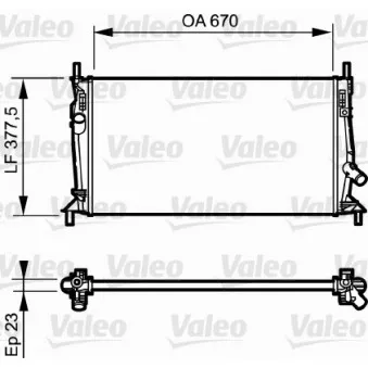 Radiateur, refroidissement du moteur VALEO 734320