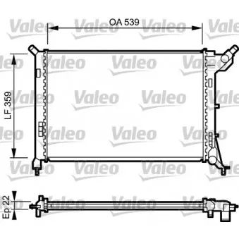 Radiateur, refroidissement du moteur VALEO 734326