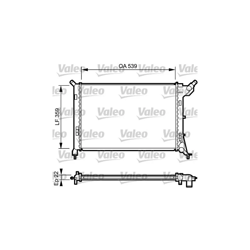 Radiateur, refroidissement du moteur VALEO 734326