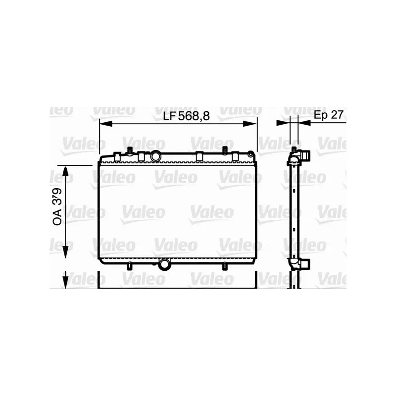Radiateur, refroidissement du moteur VALEO 734338
