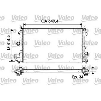 Radiateur, refroidissement du moteur VALEO 734339