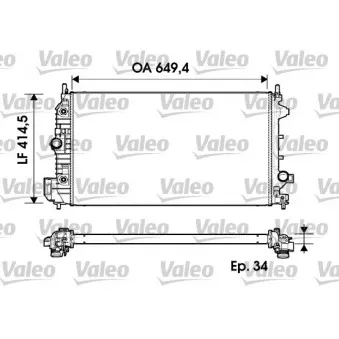 Radiateur, refroidissement du moteur VALEO 734345