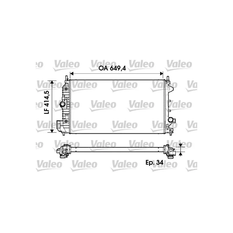 Radiateur, refroidissement du moteur VALEO 734345