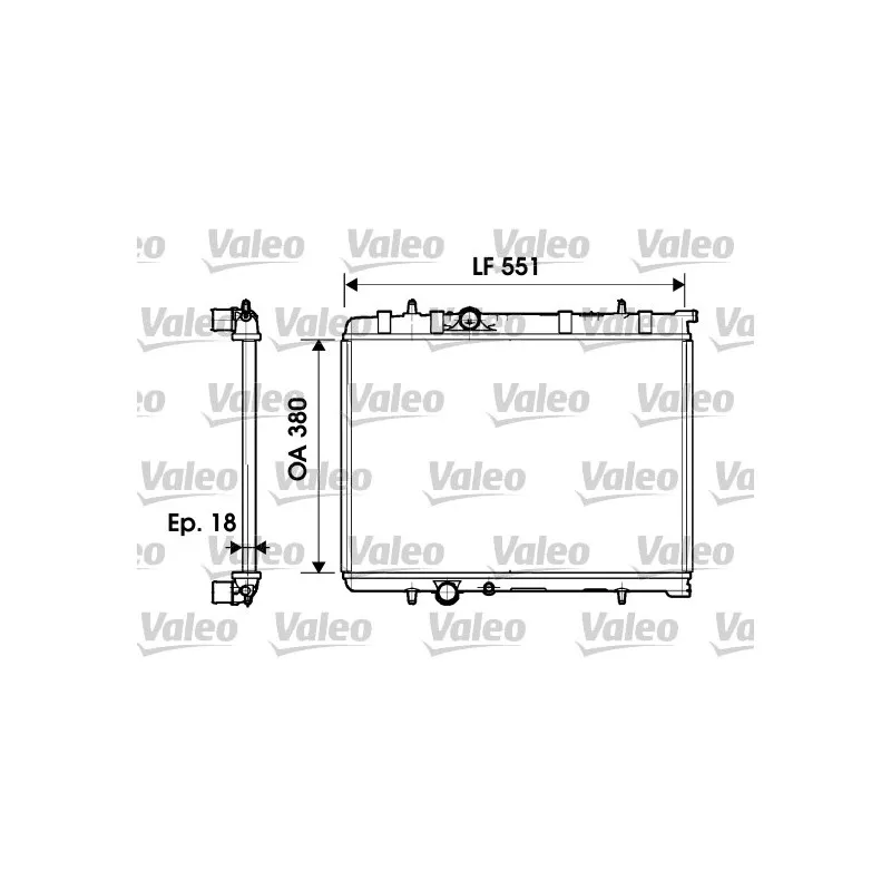 Radiateur, refroidissement du moteur VALEO 734346