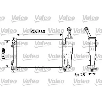 Radiateur, refroidissement du moteur VALEO 734362