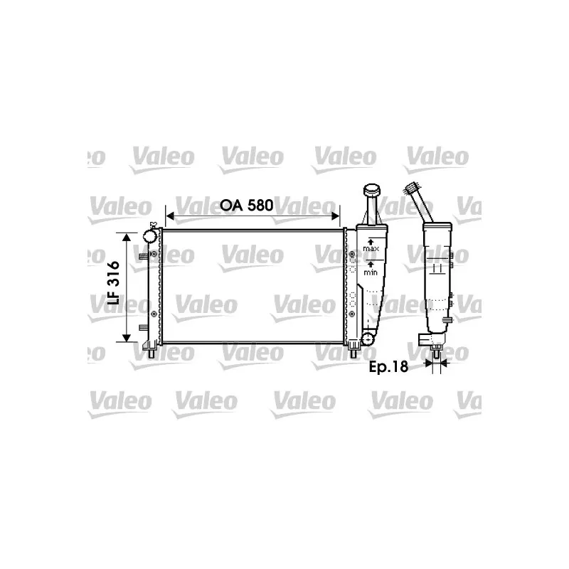 Radiateur, refroidissement du moteur VALEO 734363