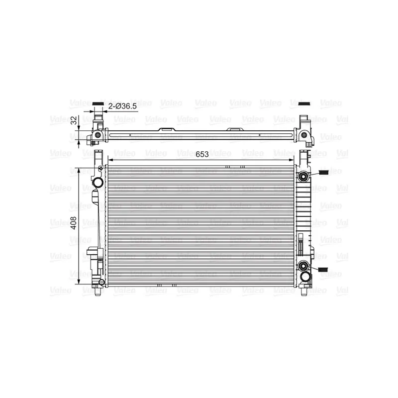 Radiateur, refroidissement du moteur VALEO 734378