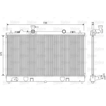 Radiateur, refroidissement du moteur VALEO 734410