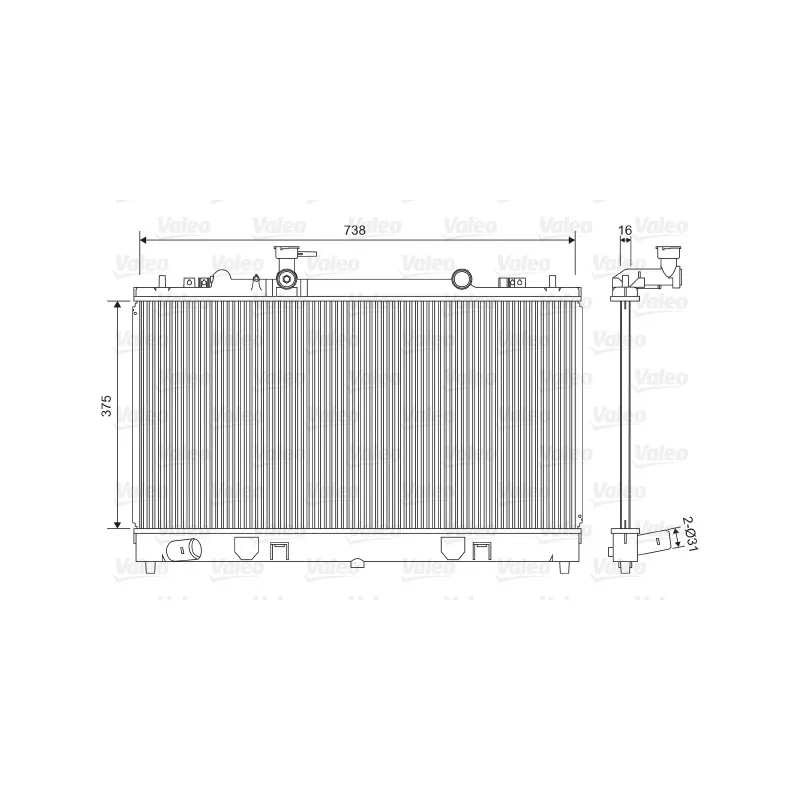 Radiateur, refroidissement du moteur VALEO 734410