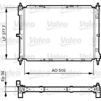 Radiateur, refroidissement du moteur VALEO 734437