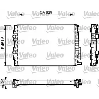 Radiateur, refroidissement du moteur VALEO 734438