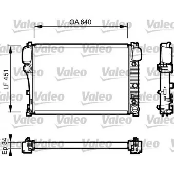 Radiateur, refroidissement du moteur VALEO 734447
