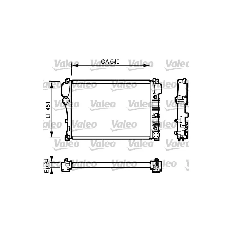 Radiateur, refroidissement du moteur VALEO 734447