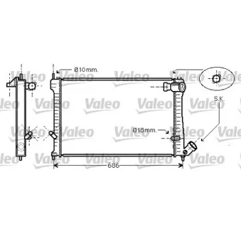 Radiateur, refroidissement du moteur VALEO 734455