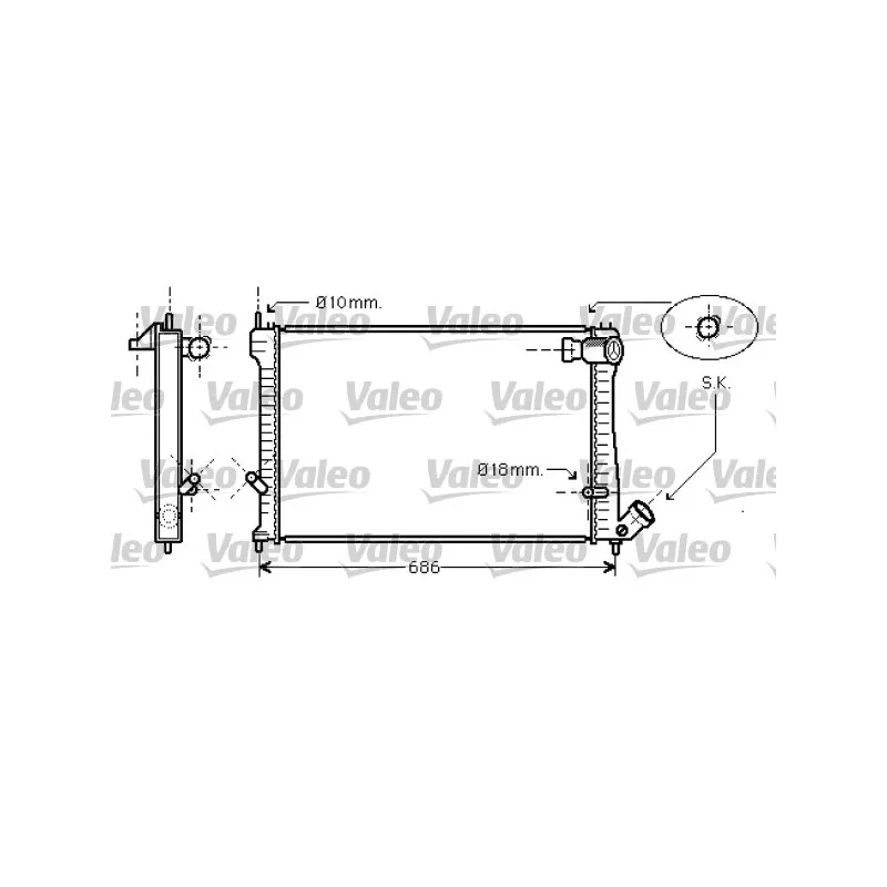 Radiateur, refroidissement du moteur VALEO 734455