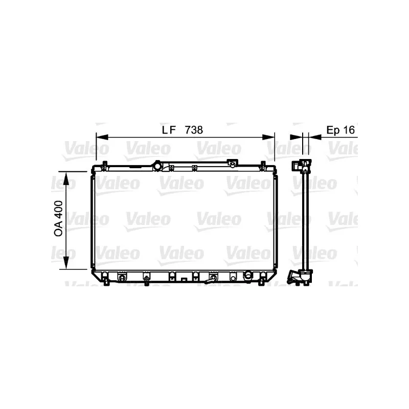 Radiateur, refroidissement du moteur VALEO 734489