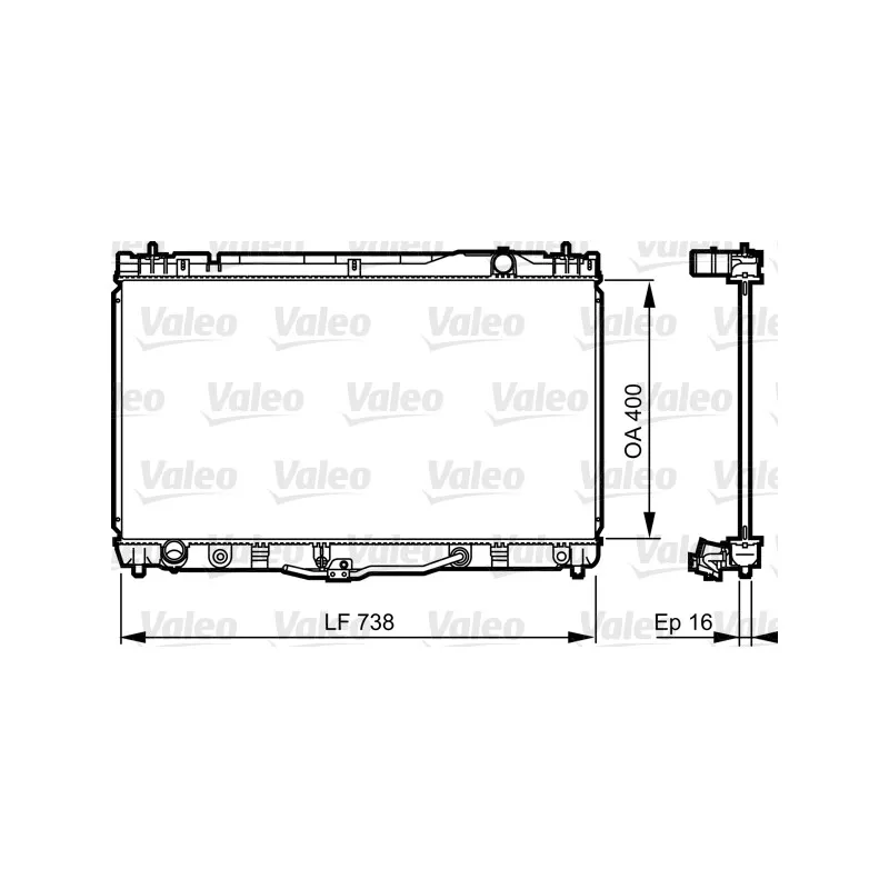 Radiateur, refroidissement du moteur VALEO 734492