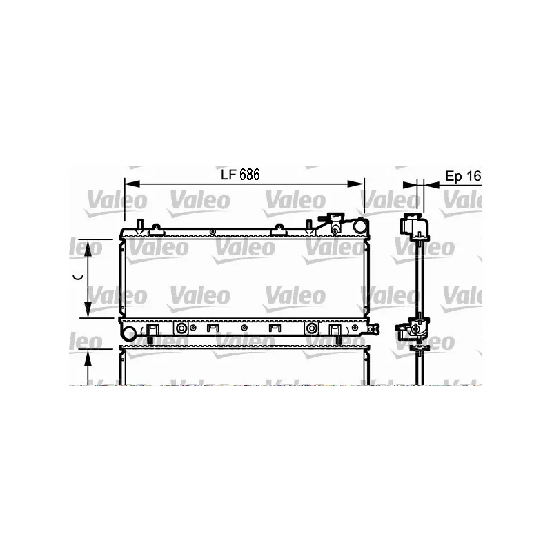 Radiateur, refroidissement du moteur VALEO 734577