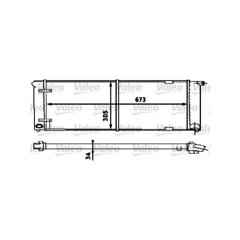 Radiateur, refroidissement du moteur VALEO 734586